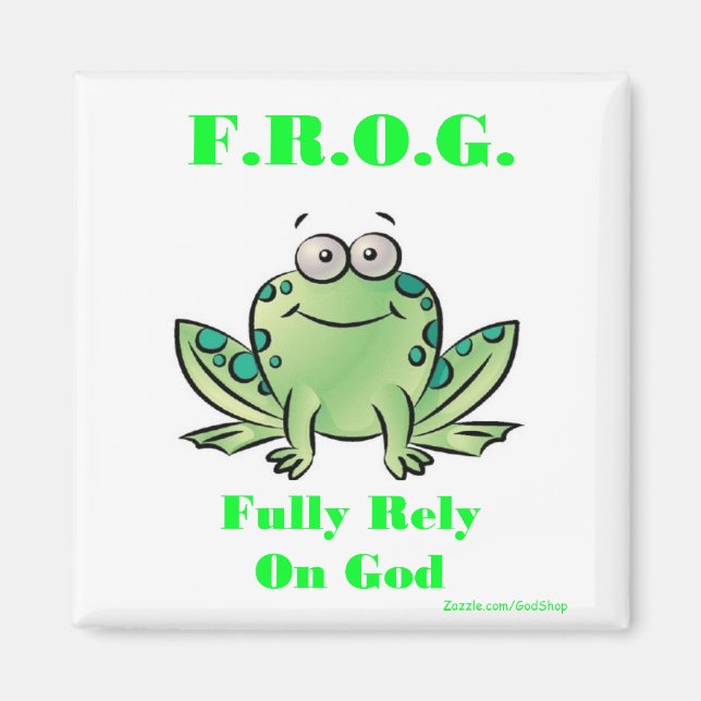 FROG (helt beroende av Gud) Magnet (Framsidan)