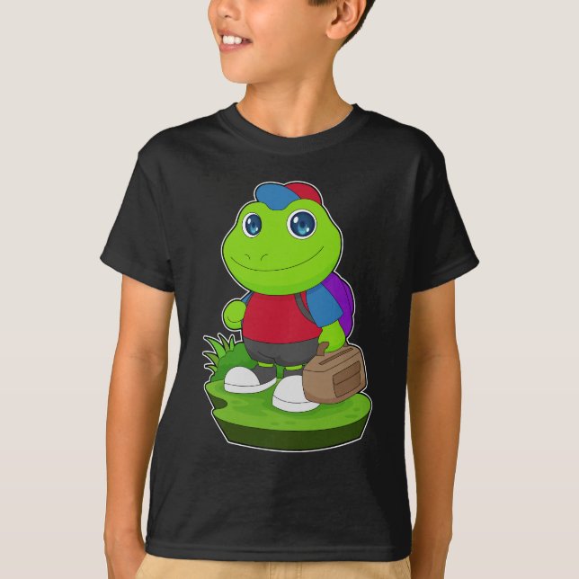 Frog Hiker Bags T Shirt (Framsida)
