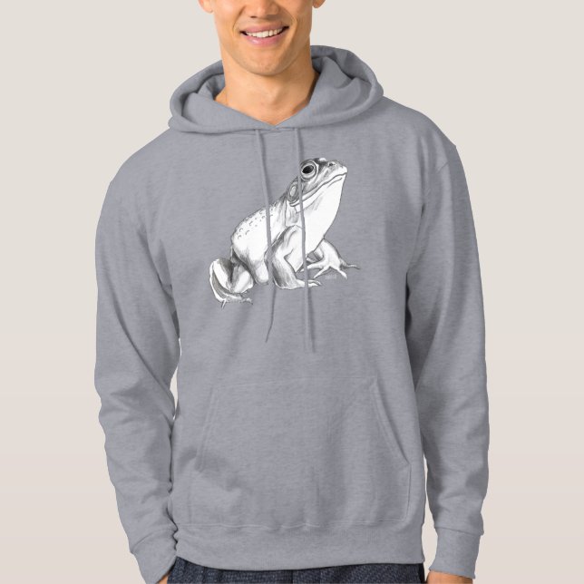 Frog Hoodie Bullfrog Art Shirt Coola Frog Hoodie (Framsida)