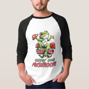 Frog Hoppin Över svampar T Shirt