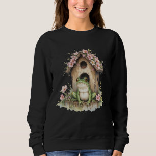 Frog House Amphibian Frog Mamma Aesthetic Blommigt T Shirt