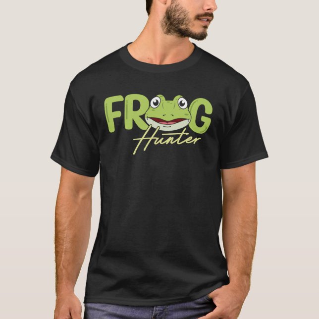 Frog Hunter Amphibian Frog Catcher Tadpole Toad T Shirt (Framsida)