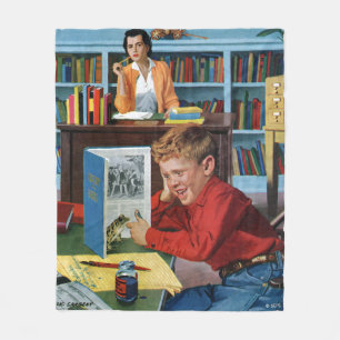 Frog i Bibliotek Fleecefilt