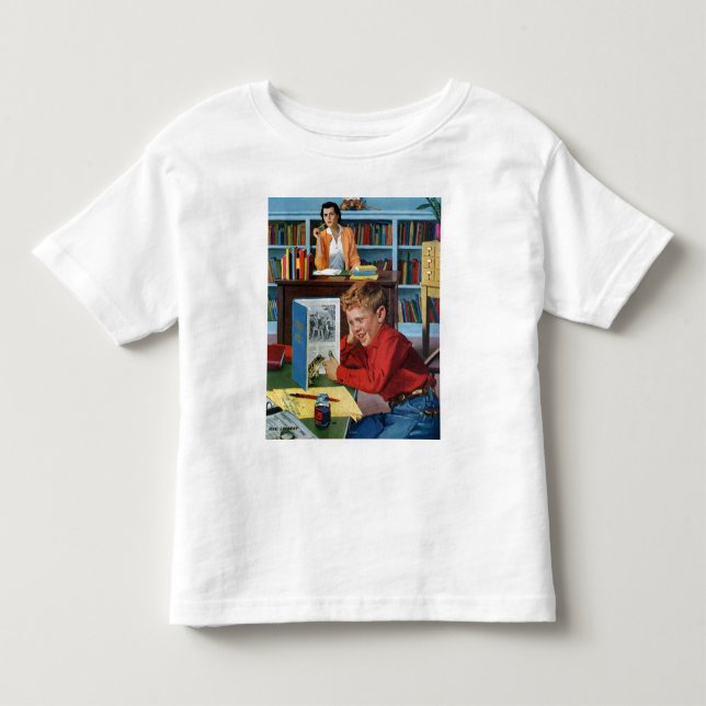 Frog i Bibliotek T Shirt (Framsida)