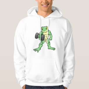 Frog i Bodybuilding med Dumbbell Hoodie