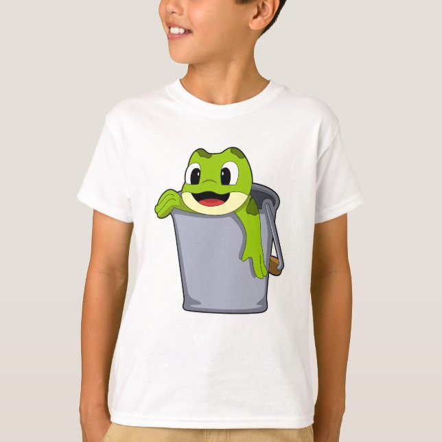Frog i Bucket T Shirt (Framsida)