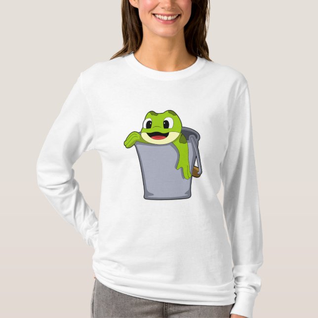 Frog i Bucket T Shirt (Framsida)