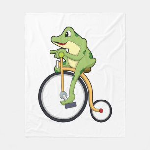 Frog i Circus med Bicycle.PNG Fleecefilt