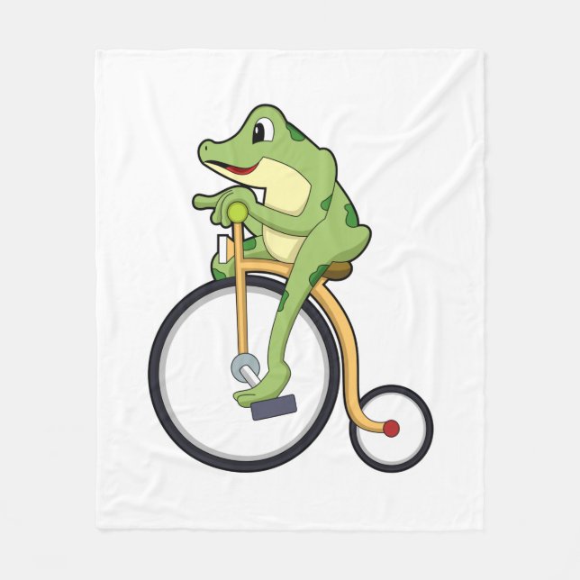 Frog i Circus med Bicycle.PNG Fleecefilt (Framsidan)