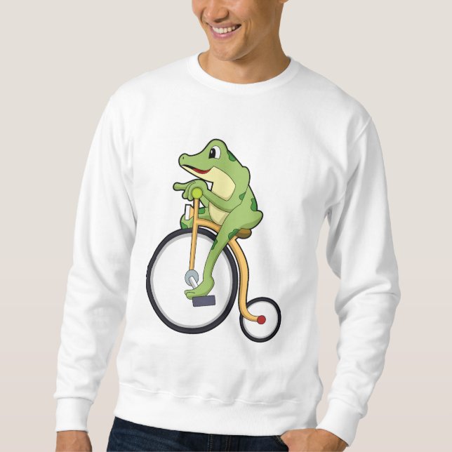 Frog i Circus med Bicycle.PNG Lång Ärmad Tröja (Framsida)