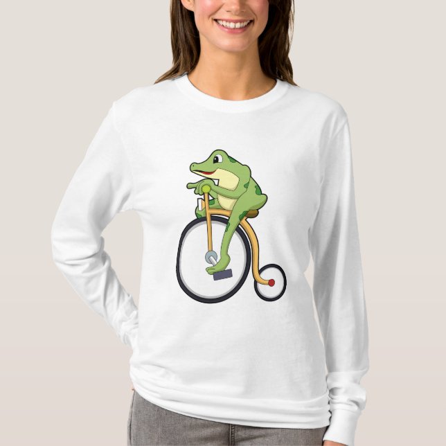 Frog i Circus med Bicycle.PNG T Shirt (Framsida)