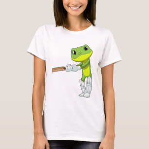 Frog i Cricket med Cricket fladdermus T Shirt