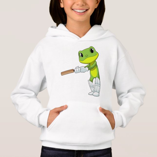 Frog i Cricket med Cricket fladdermus T Shirt (Framsida)