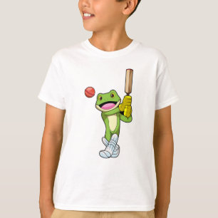 Frog i Cricket med Cricket fladdermus T Shirt