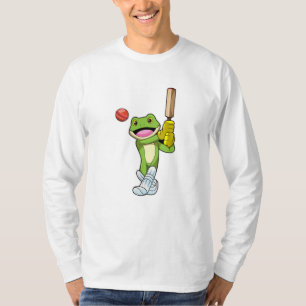 Frog i Cricket med Cricket fladdermus T Shirt