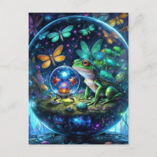 Frog i Gazing Boll med Gazing Boll Vykort