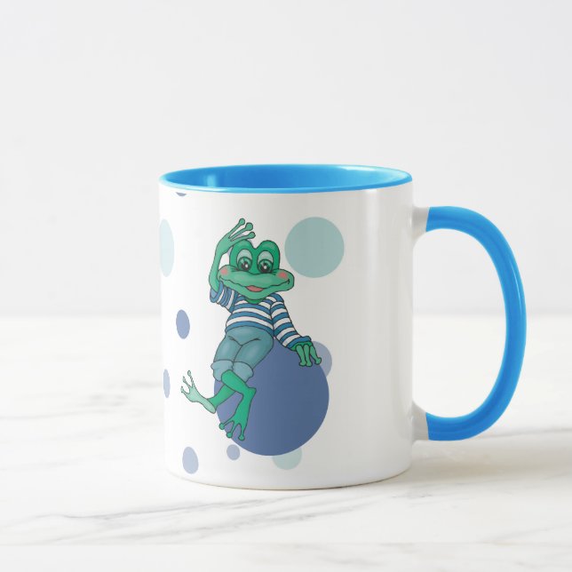 Frog i Jeans, Birthday, Polka dots Mugg (Höger)