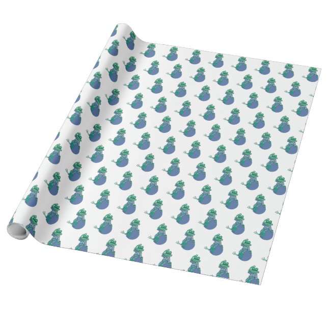 Frog i Jeans, Birthday, Polka dots Presentpapper (Utrullad)