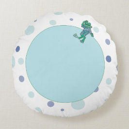 Frog i Jeans, Birthday, Polka dots Rund Kudde