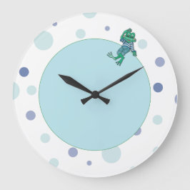 Frog i Jeans, Birthday, Polka dots Stor Klocka