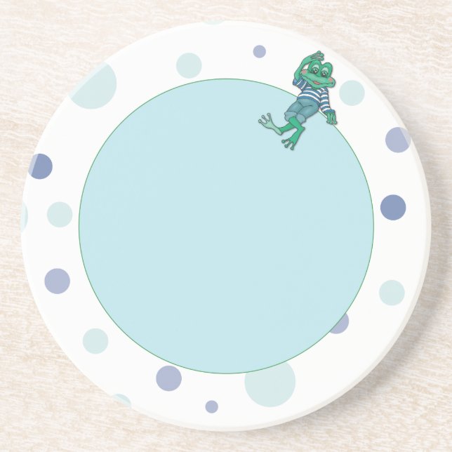 Frog i Jeans, Birthday, Polka dots Underlägg (Framsidan)
