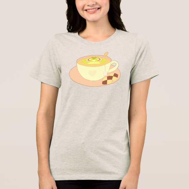 Frog i Kopp i Tea T Shirt (Framsida)