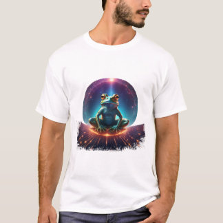 Frog i lotus som är placerad på en flytande astero t shirt