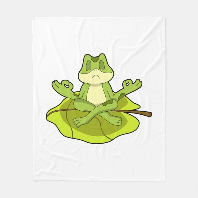 Frog i Meditate Fleecefilt (Framsidan)