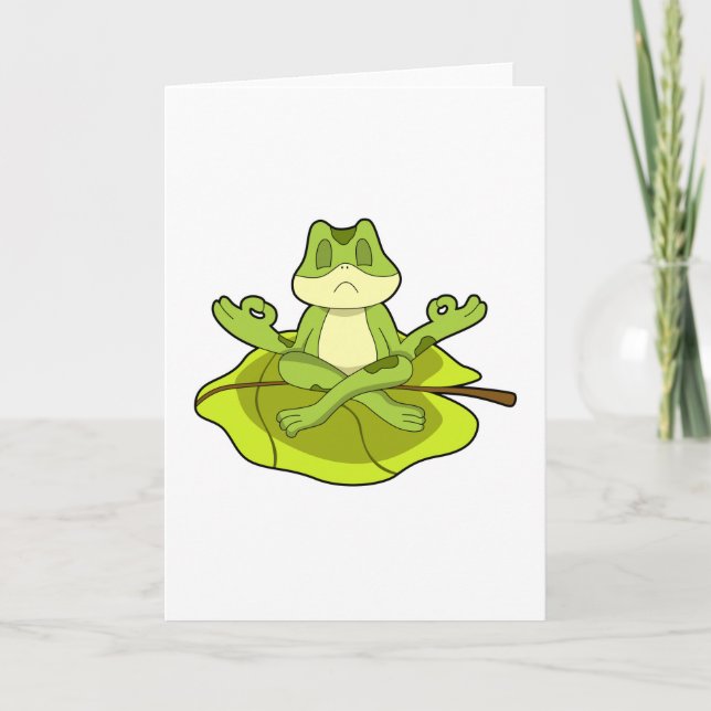 Frog i Meditate Kort (Framsida)