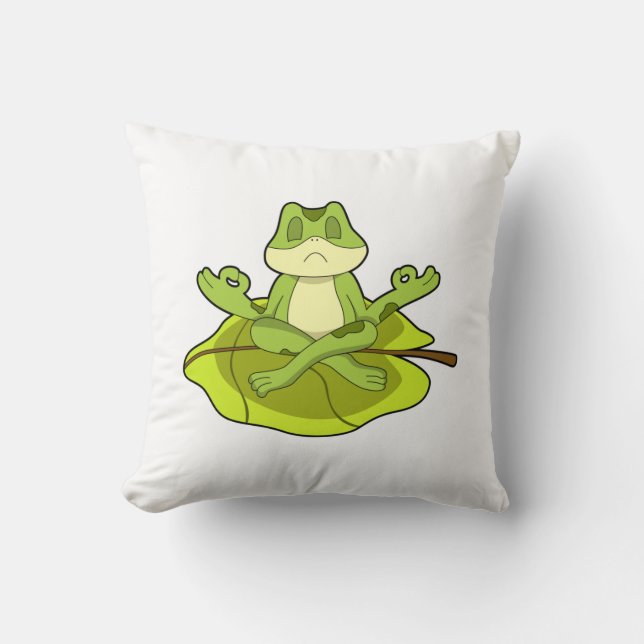 Frog i Meditate Kudde (Framsida)