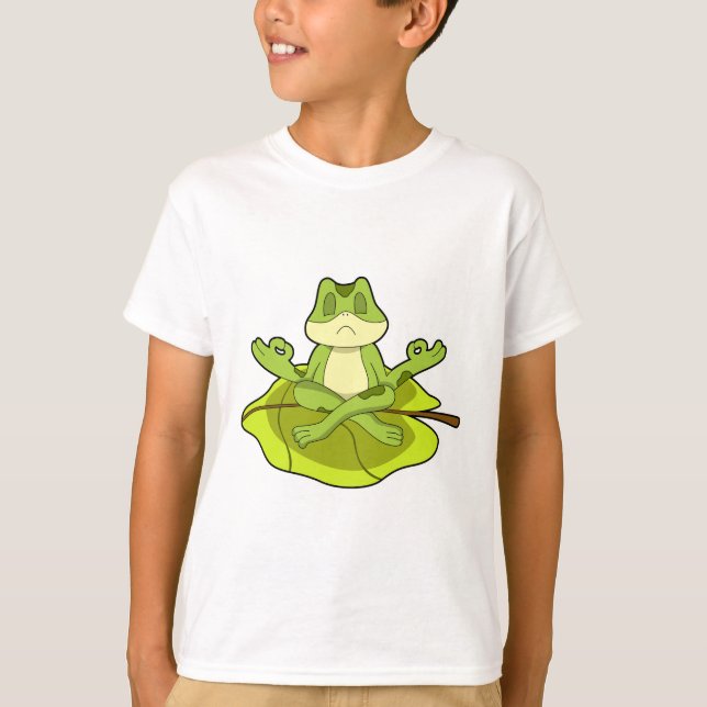 Frog i Meditate T Shirt (Framsida)