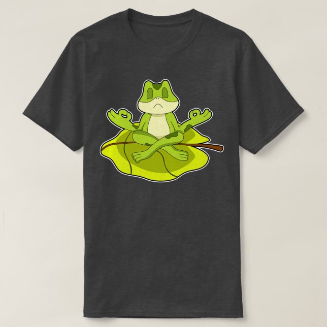 Frog i Meditate T Shirt (Design framsida)