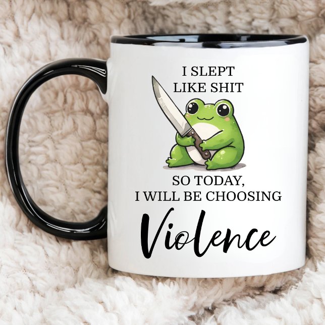 FROG I SLEPT SOM S*IT SÅ I DAG KOMMER JAG ATT VÄLJ MUGG (Skapare uppladdad)