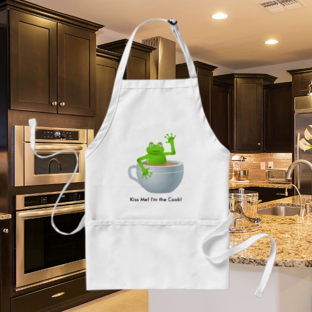 Frog i Tea Förkläde (Frog in a Tea Adult Apron)