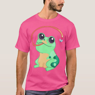 Frog Insekt Fly Catcher Long Tunga Cute Grönt för T Shirt