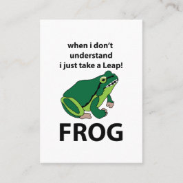 Frog Jag tar bara en lädergroda Visitkort