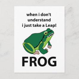 Frog Jag tar bara en lädergroda Vykort