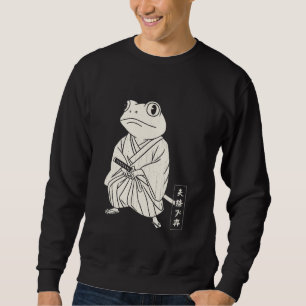Frog Japanska Samurai Warrior Ninja Japan Manar Bo Lång Ärmad Tröja
