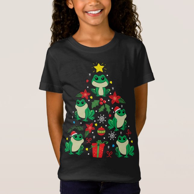 Frog jul Ornament Träd Funny Julafton Gift T Shirt (Framsida)