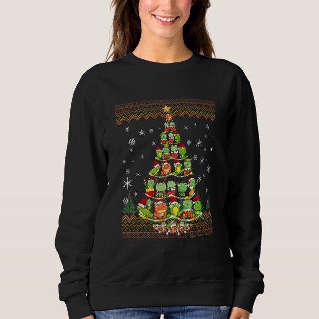 Frog jul, Ugly Sweater Julgran T Shirt (Framsida)