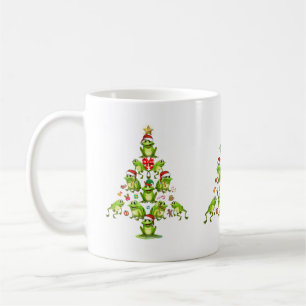 Frog Julgran Gift Funny Julgrå Frog Kaffemugg