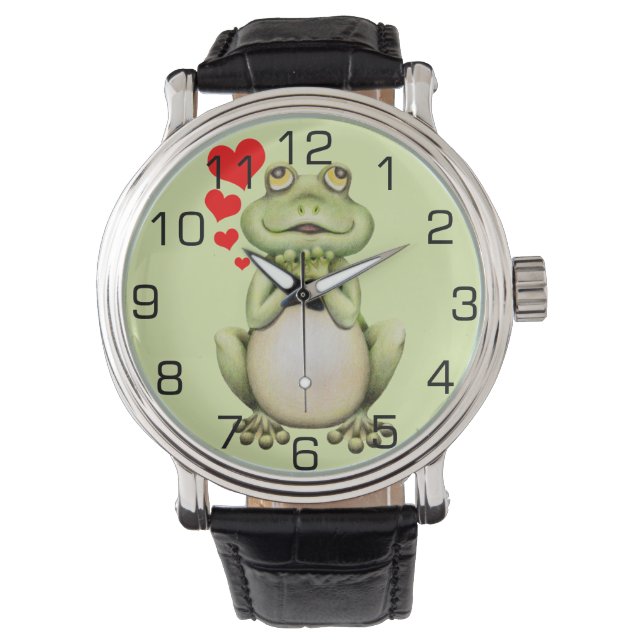 Frog Kärlek Teckning Armbandsur (Framsida)