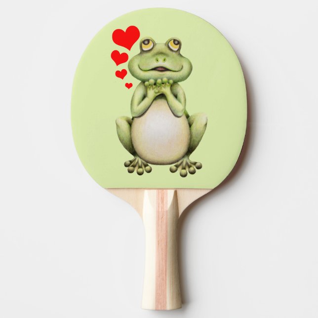Frog Kärlek Teckning Pingisracket (Framsidan)