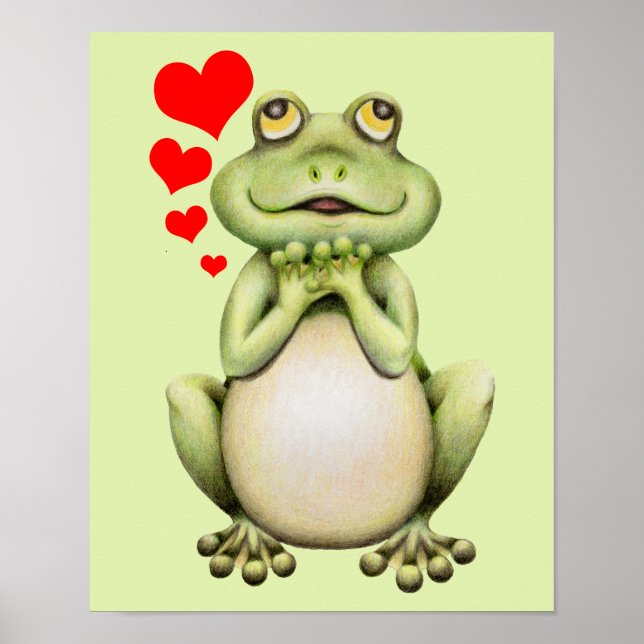 Frog Kärlek Teckning Poster (Framsidan)