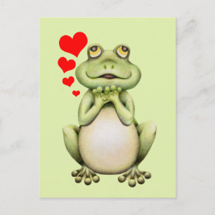Frog Kärlek Teckning Vykort