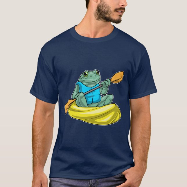 Frog Kayak Paddle T Shirt (Framsida)