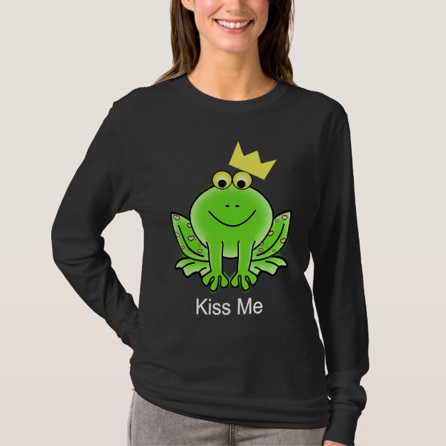 Frog Kiss Me T Shirt (Framsida)
