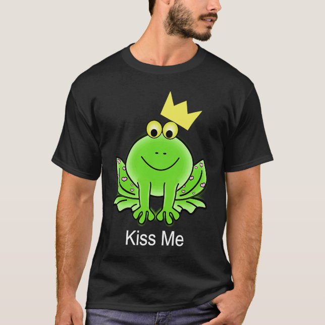 Frog Kiss Me T Shirt (Framsida)
