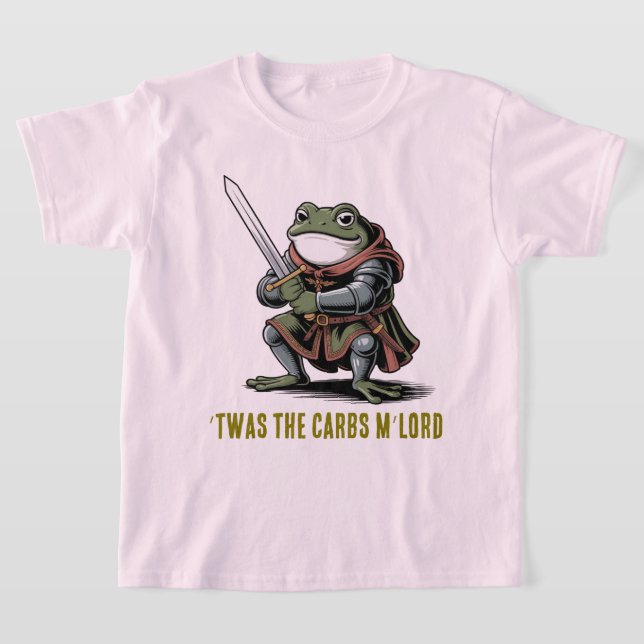Frog Knight ’Twas the Carbs T Shirt (Laydown)