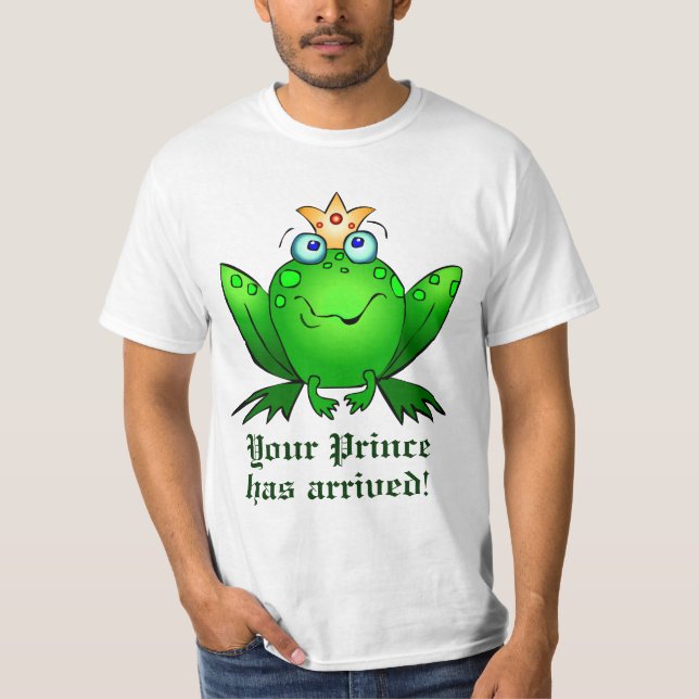 Frog Krona Din prins har kommit T-shirt (Framsida)